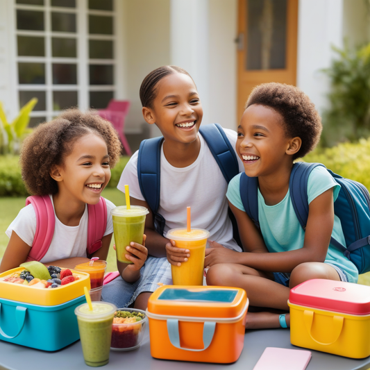 Breakfast Of Champions moment for a family of 3 kids preparing for school